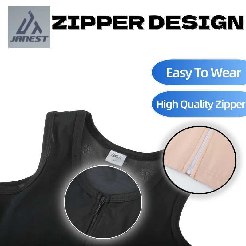 Central Zipper Chest Binder Front Bandage Breast Binder FTM Trans Binder Lesbian Binder Tomboy Corset For Women W250120
