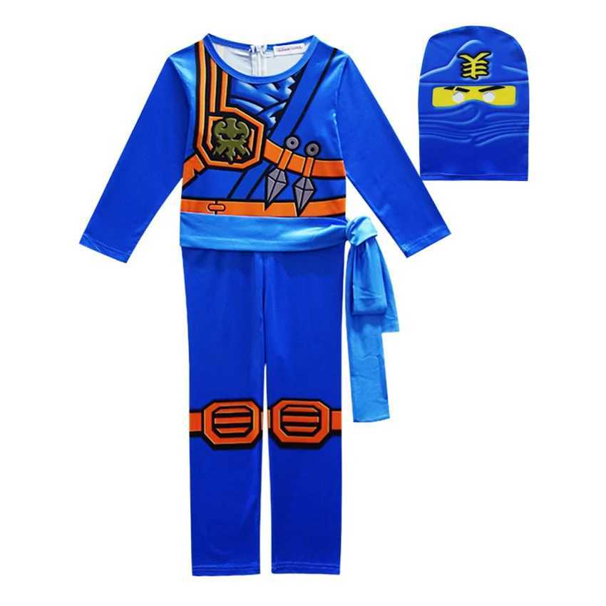 Ninja Costume Kids Superhero Fancy Party Dress Zentai Jumpsuit Carnival Halloween Ninja Cosplay Anime Comic Role Play Suits W250117