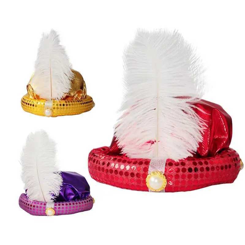 Hat Mythical Role Playing Hat Mens Sudanese Clothing Headwear Scarf Bronze Ethnic Feather Hat Clothing Professional Pattern W250117