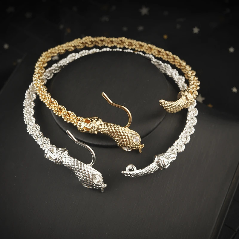 Dubai Muslim Middle Eastern Fashion Golden Snake Bracelet Arab Charm Bracelet Grand Bridal Foot Bracelet Jewelry 250110