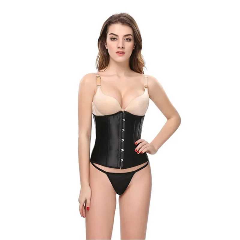 Sexy Women Vintage Satin Underbust Corset Waist Trainer Lace Up Bustier Renaissance Steampunk Slimming Body Lingerie XS-7XL W250120