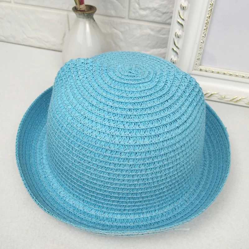 New handmade straw hat 7-color childrens straw hat summer sandal hat outing travel men and women baby cat ear sun hat T250121