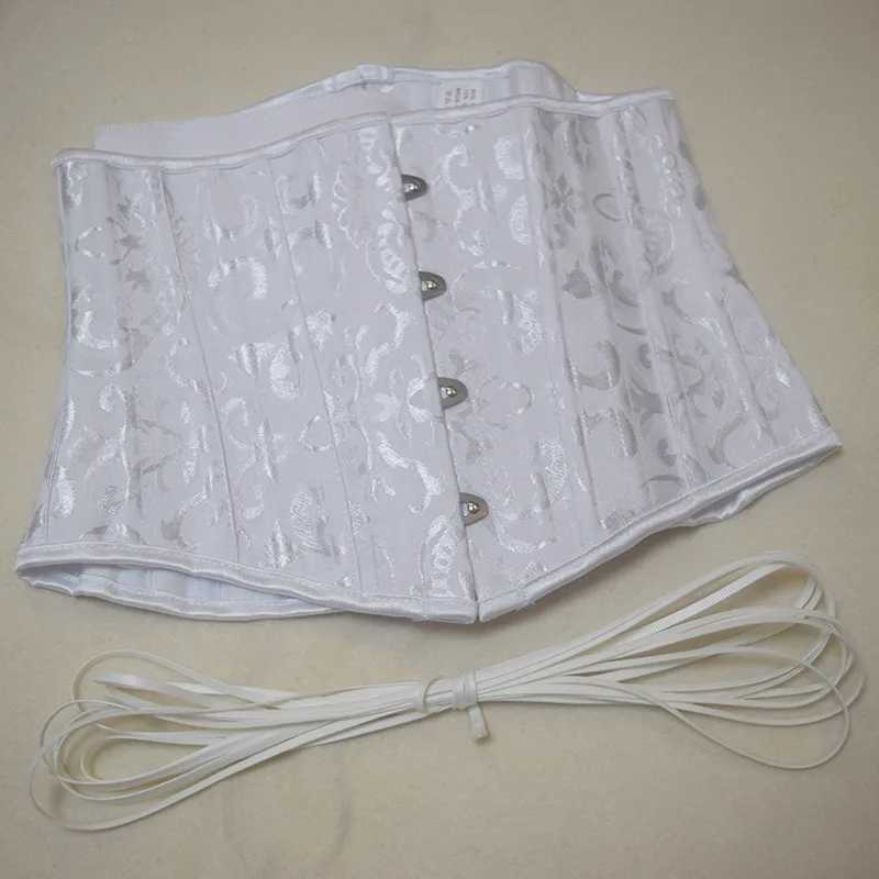 23cm Short Torso 24 Spiral Steel Boned Corset Floral Slimming Waist Shapewear Jacquard Underbust Corset Gothic Busiter 8130 W250120