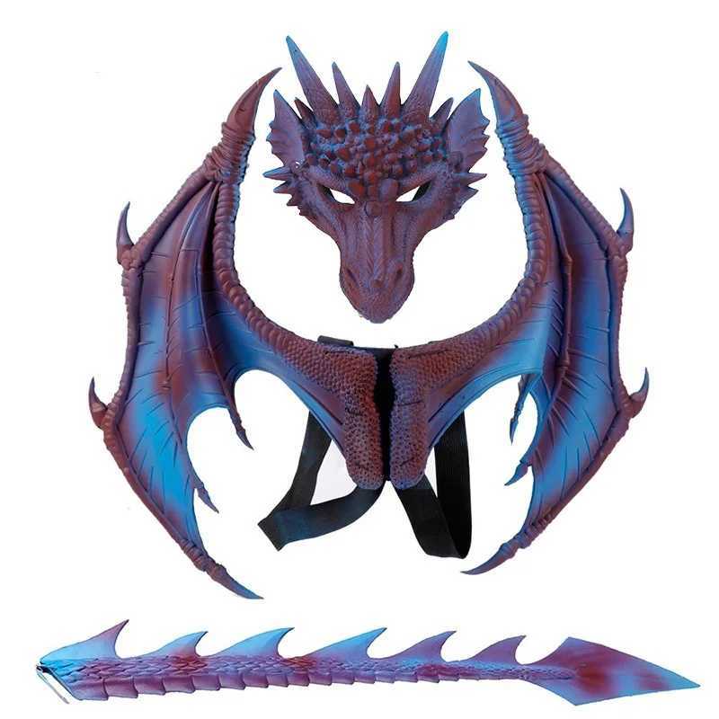 Animal Cospty Dragon Costume Purim Christmas Gift Carnival Party Cosplay Set Wing and Tail faucet Costume W250117