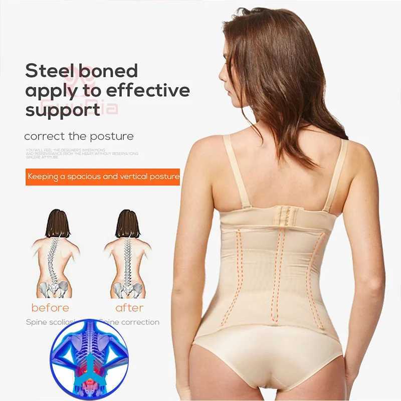 GUUDIA Body Wraps Works for Tighten Loose Skin 6 Rows Buckles Waist Trainer for Women Shaper Corset Body Shaper Girdle Trimmer W250120