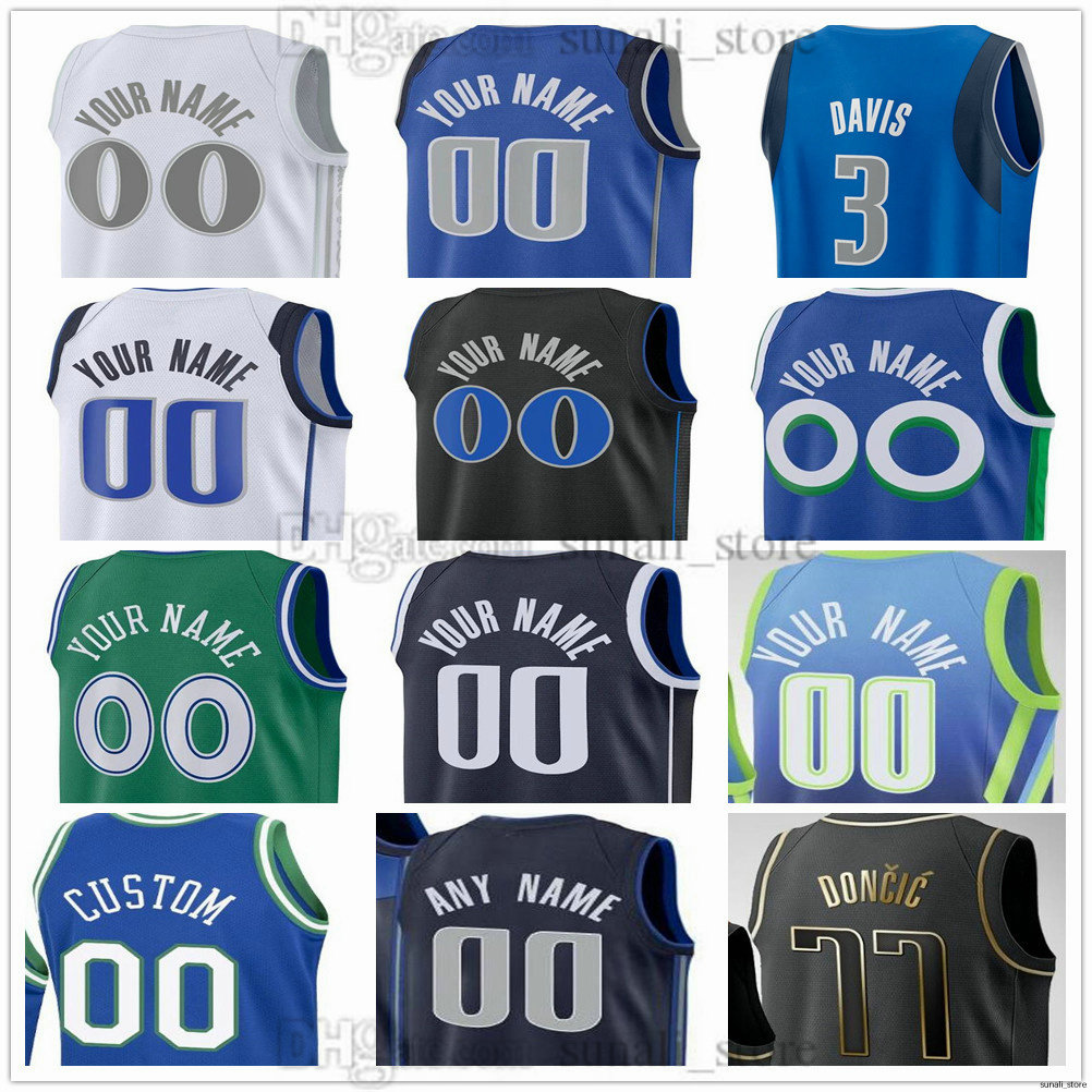 3 Davis Jersey Basketball 41 Nowitzki 5 Kidd 31 Thompson 11Irving Max 00 Christie Daniel 21 Gafford Dereck 2 Lively II Spencer 26 Dinwiddie Naji 13 Marshall Printed