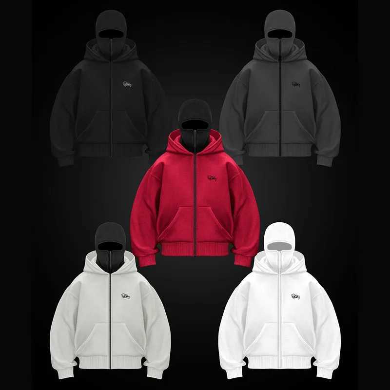Hip Hop Mens hoodie Hooded zipper Jacket Gothic star Printing oversized fashion punk Y2k Streetwear Harajuku vintage black tops W250117