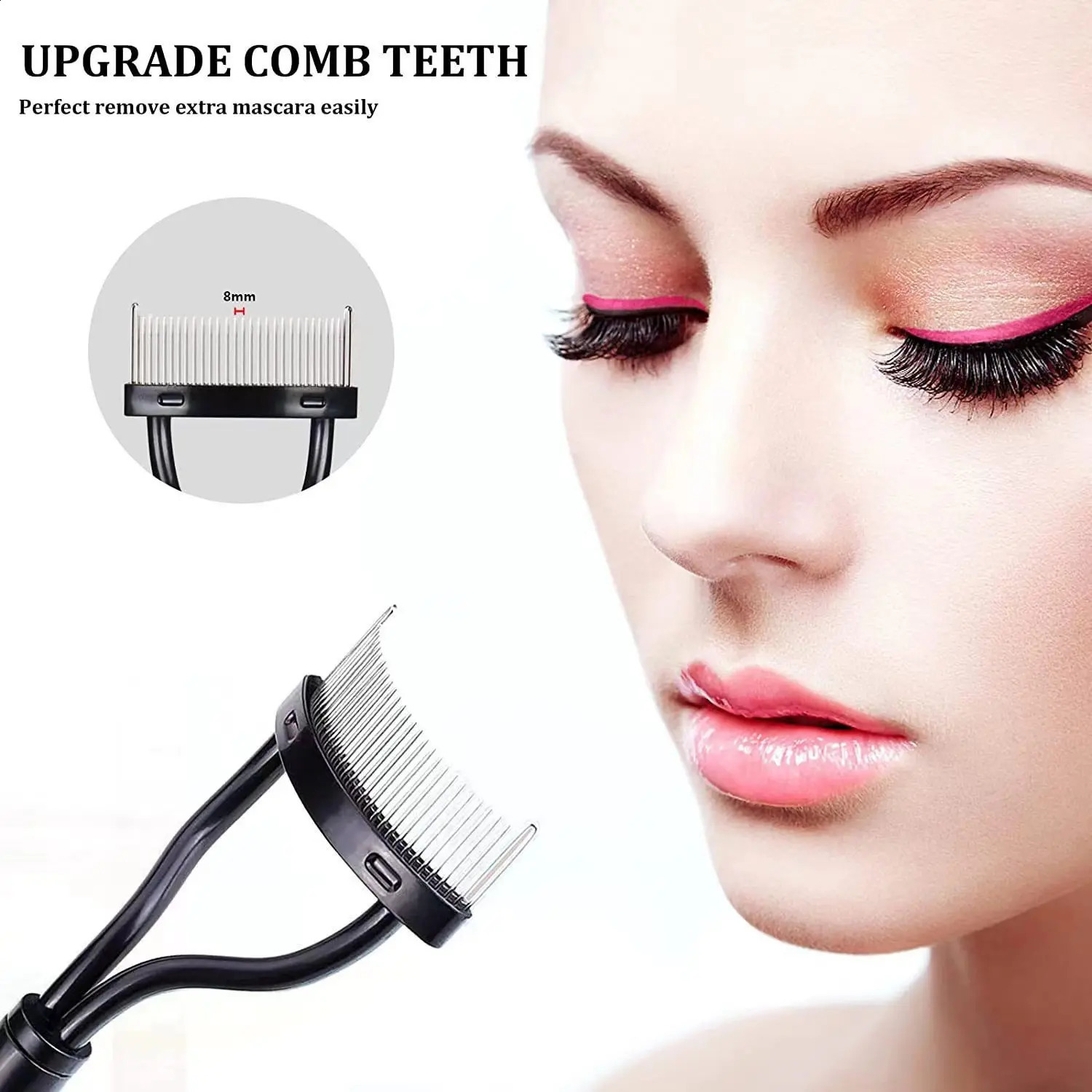 Eyelash Separator Metal Teeth Straight Curler Beauty Makeup Stainless Brush Comb Mascara Curl Tool 250115