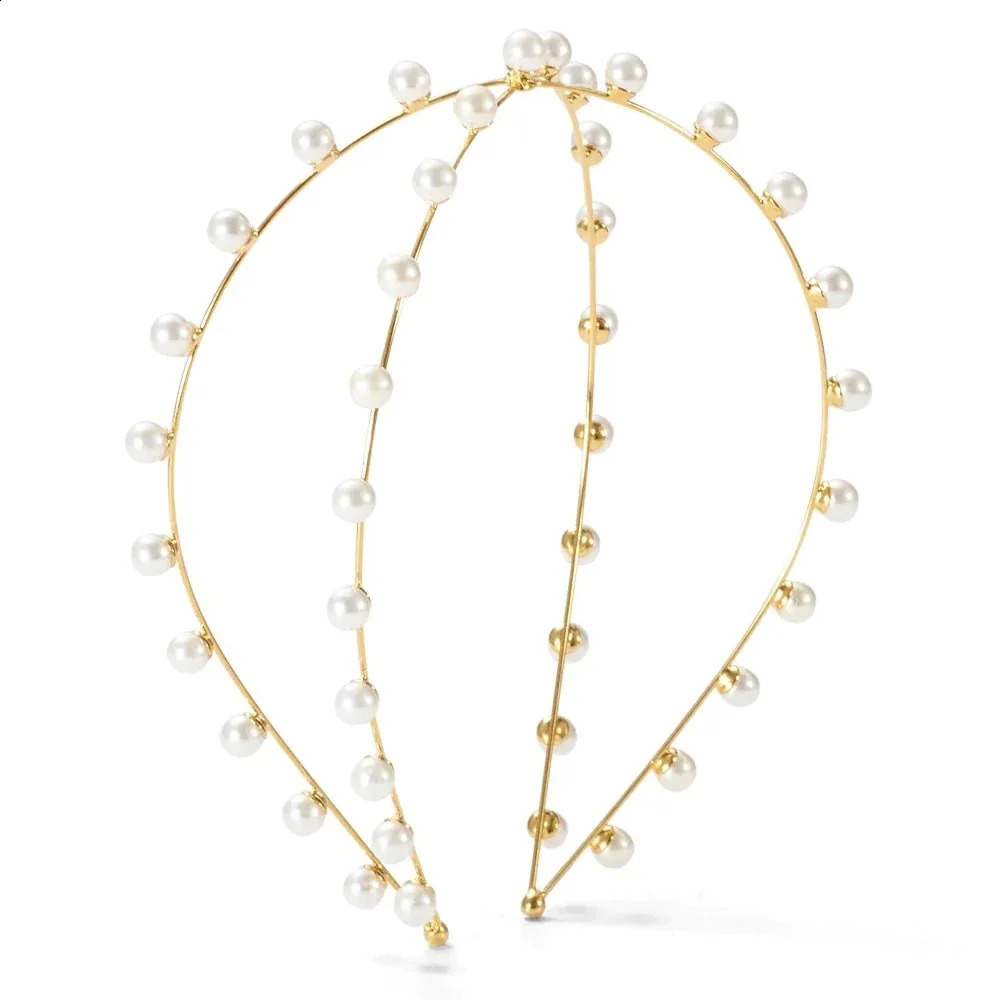 Pearl Headband For Women Girl Elegant Wedding Hair Accessories Bridal Hairband Tiaras Crowns Birthday Party Prom Bride Headpiece 250120