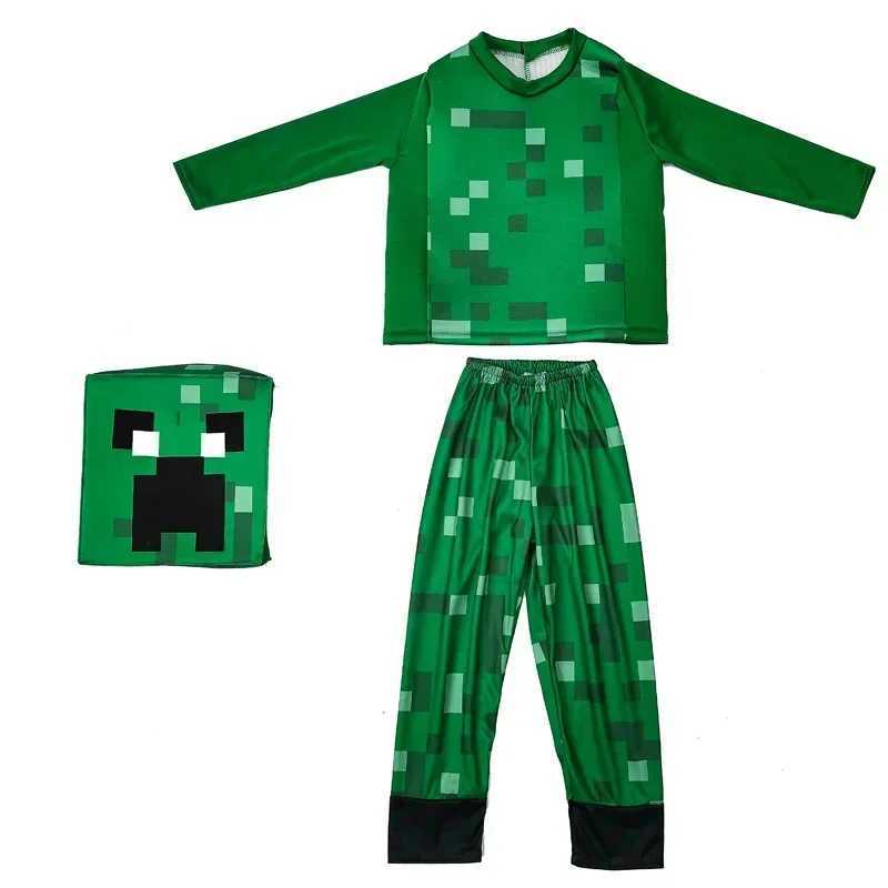 Professional-grade Performance Costume for Gamers Creeper Steve Stage Costume for Helloween Party Anime Cosplay W250117