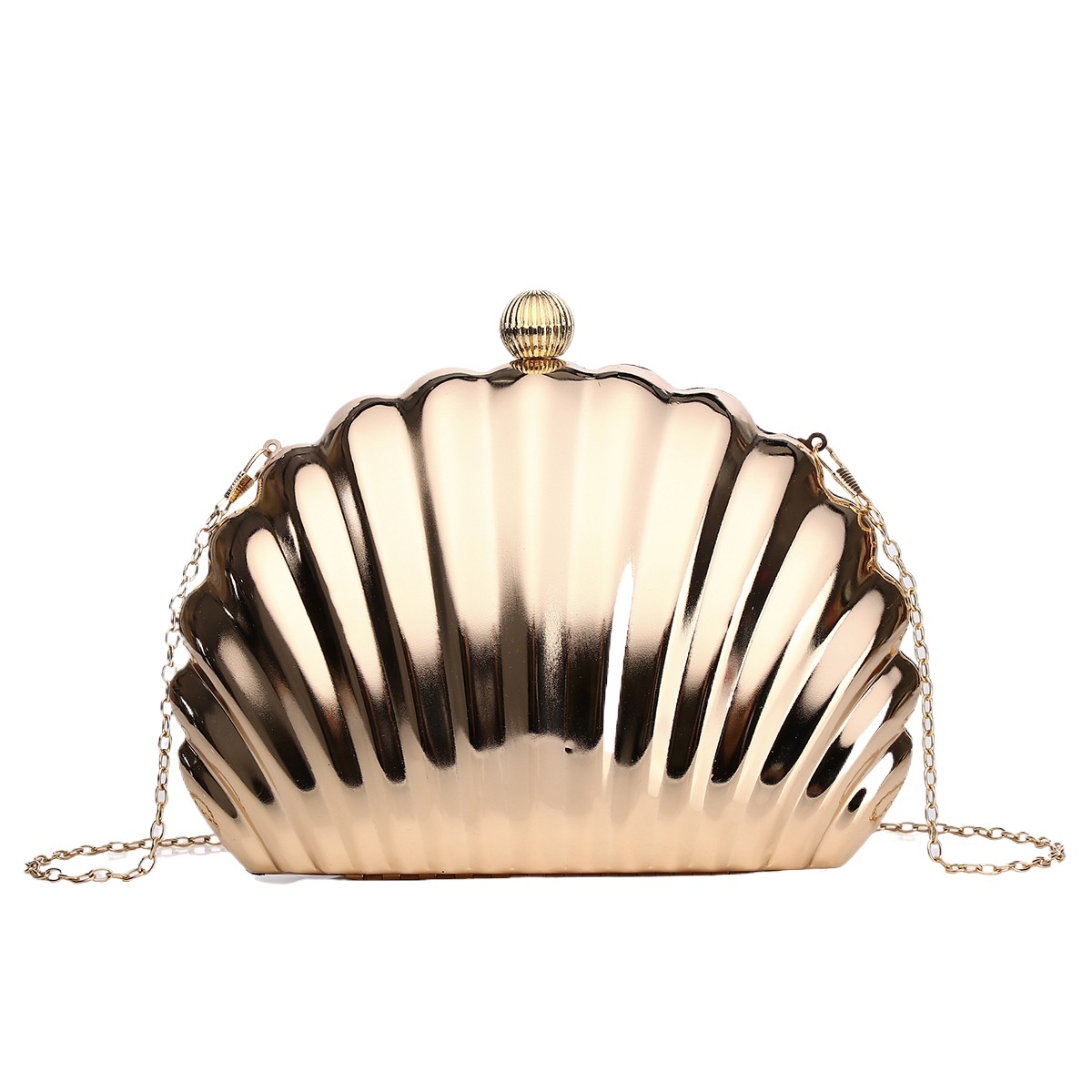 2022 New Style Metal Banquet High End Shell Women's Fashion Handheld Iron Box Bag