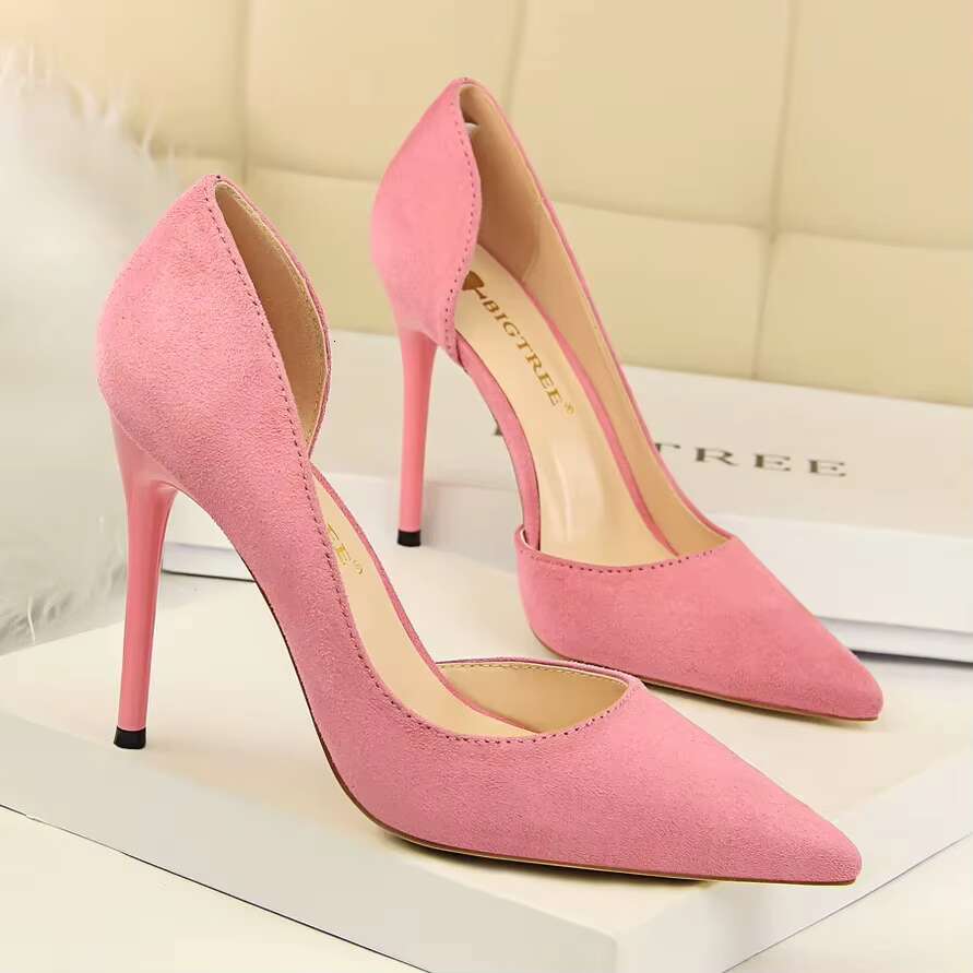 Women 10.5cm High Green Pink Classic Pumps Lady Sexy Stiletto Heels Scarpins Nightclub Party Fetish Footwear Shoes