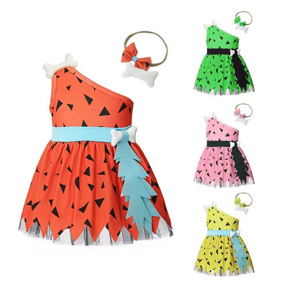 Childrens Bam costume cave person cave girl Stone Age costume girl boy Halloween role-playing girl pebble inspired costume set W250117