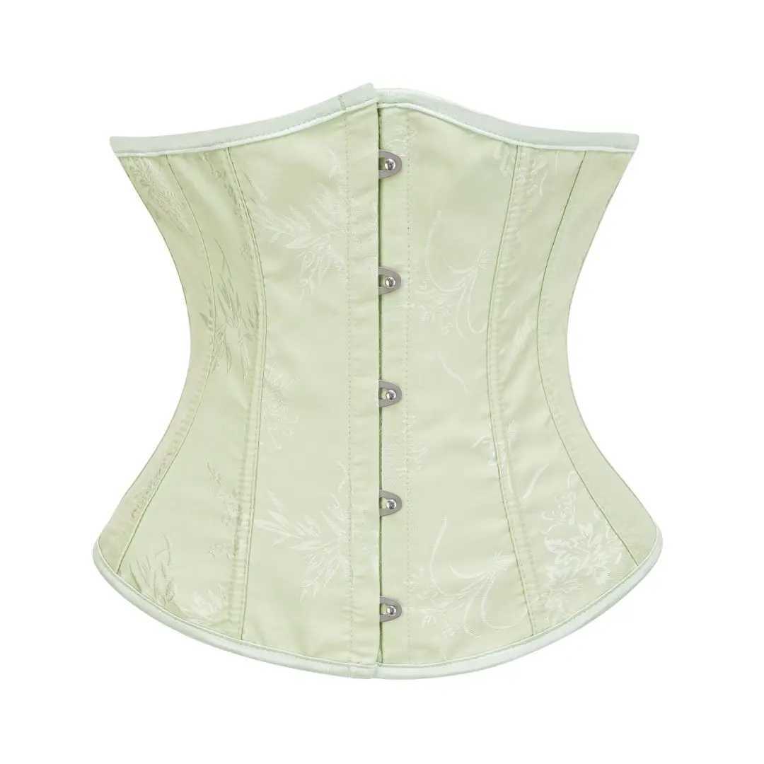 Sky Blue Jacquard Steampunk Underbust Corset Shapewear Women Tummy Control Waist Trainer Sexy Bustiers Corsets Gothic Clothing W250120