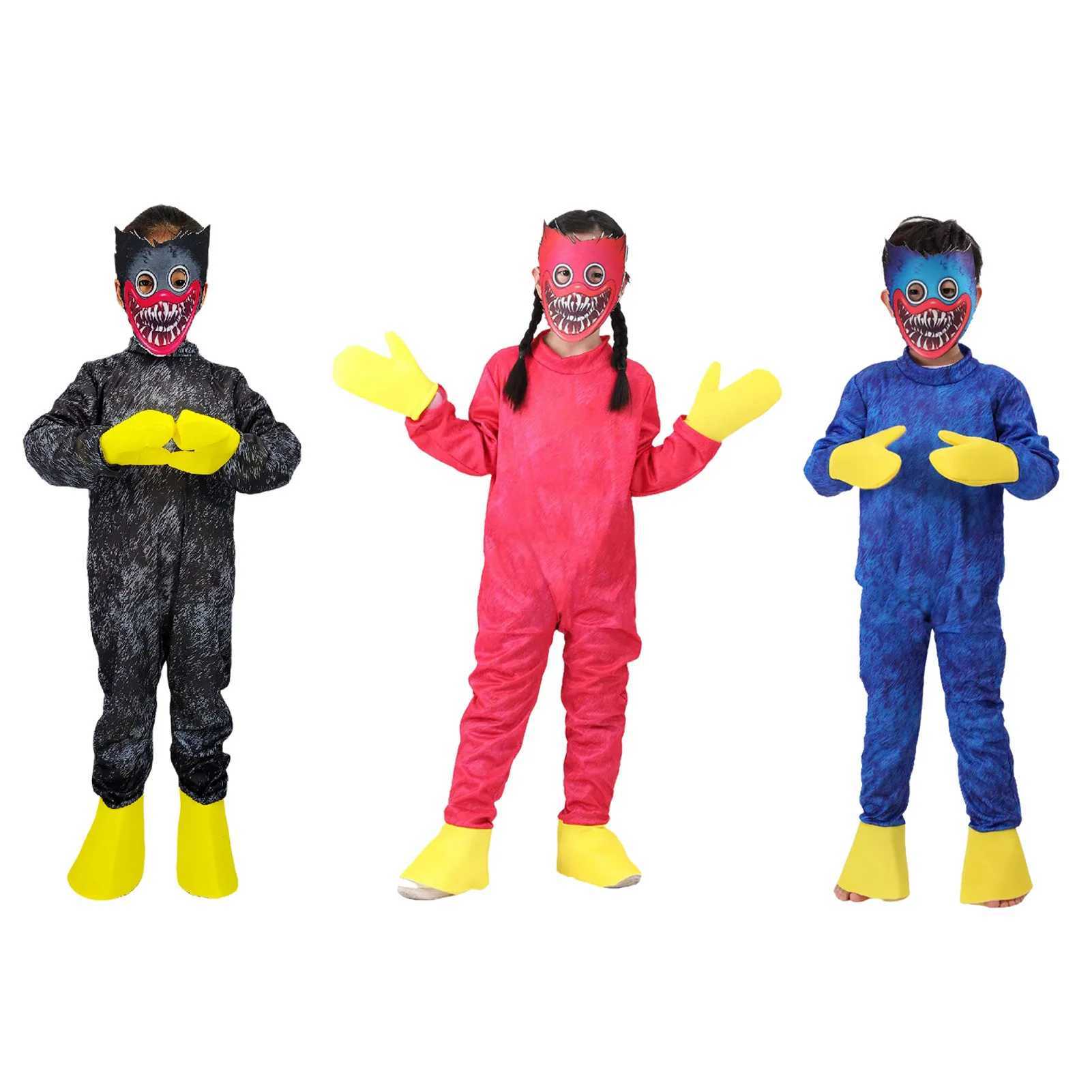 Cartoon Huggy Wuggy Halloween Cosplay Costumes Horror Game Big Mouth Poppies Holiday Gifts Childrens Performance Playtime Kawaii W250117