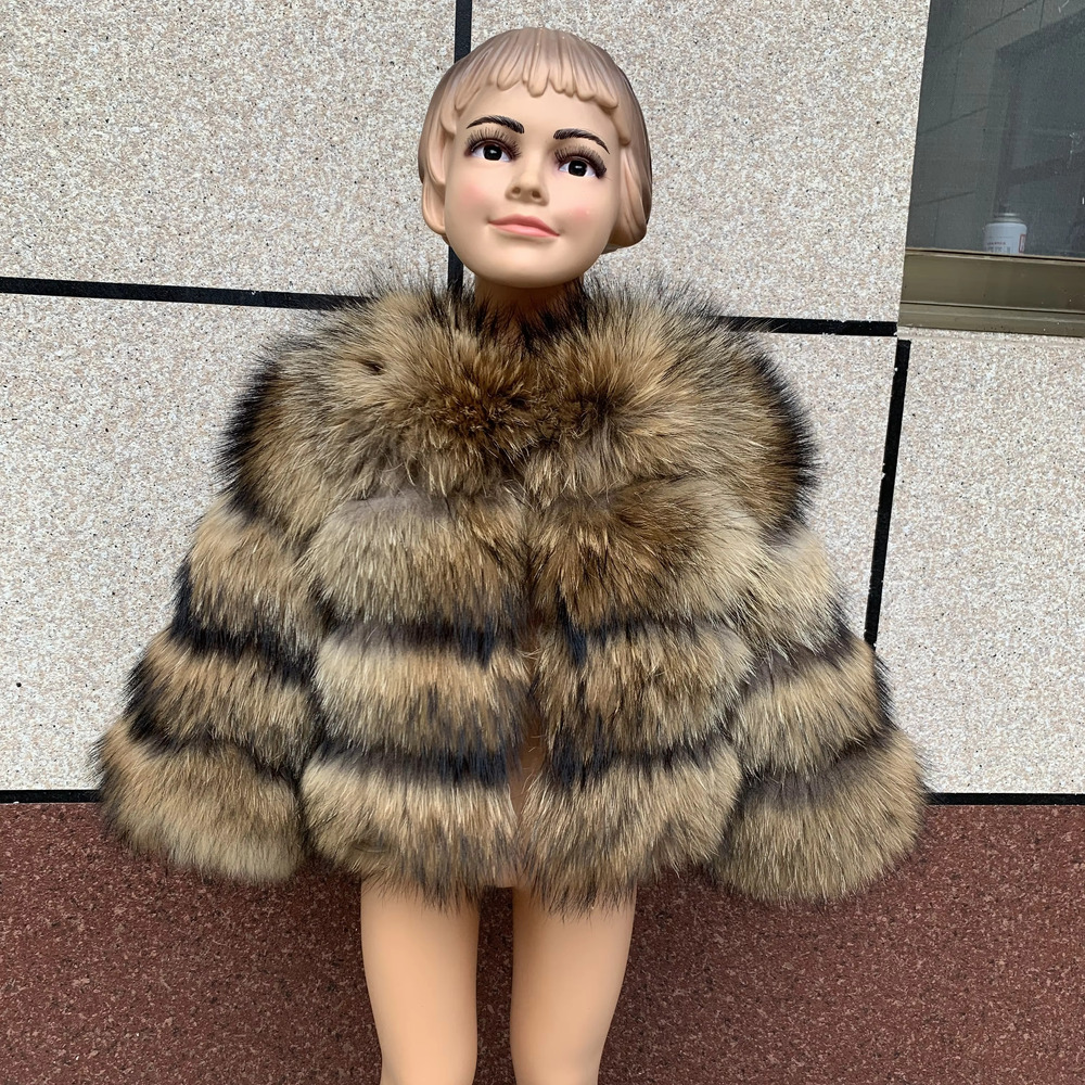Children's Real Fox Childs Suitable For Girls And Boys Aged 1-13 Years Old Kids Fur Jacket Universal