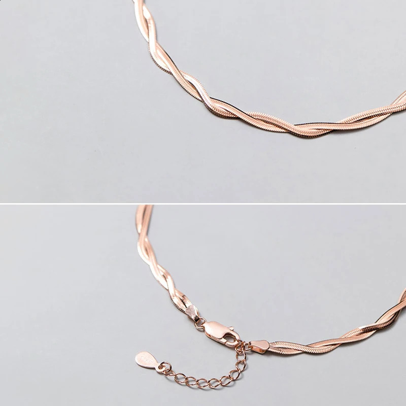 MIQIAO Womens Double layer Snake Chain Foot Bracelet 925 Pure Silver Foot Jewelry Fashion Rose Gold Color Decoration Platform 250110