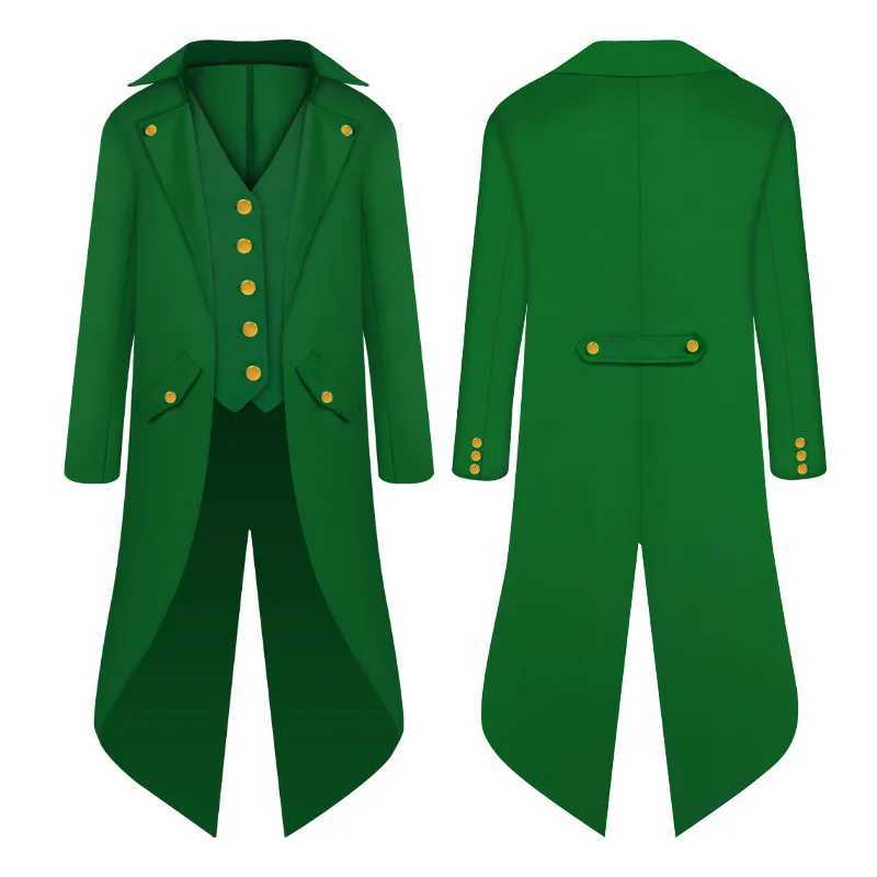 Kids Medieval Victorian Costume Tuxedo Gentlema Tailcoat Gothic Steampunk Trench Coat Frock Outfit Overcoat Uniform For Boy W250117