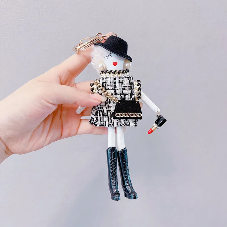 Cute Plush Doll Keychain for Women Girl Dolls Pendant Key Chain Bag Keyring Jewelry Gifts250114