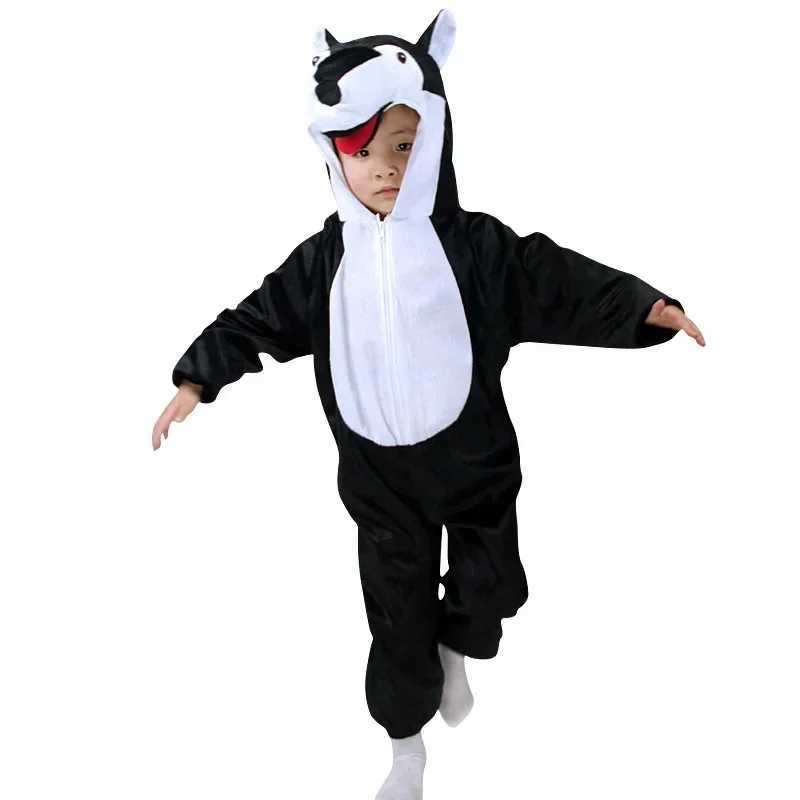 Halloween Kids Cosplay Animal Costumes Children Tiger Leopard Pig lion Rabbit Elephant Dinosaur monkey Onesies Girl Boy Siamese W250117