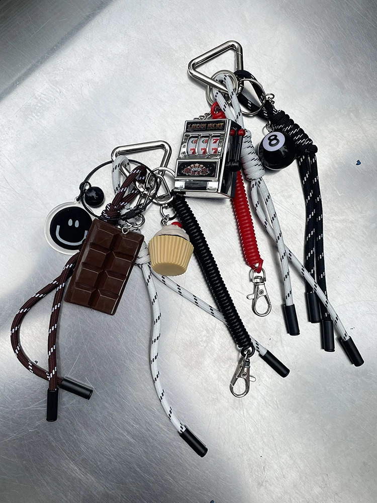 diy Key Chain with Handmade Rope Sporty Style Bag Pendant Original ed Cool Trendy Fashion Pendant250114bj