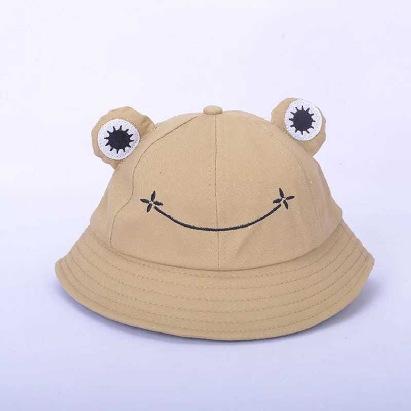 Child-Parents Frog Bucket Hat For Women Summer Autumn Plain Female Panama Outdoor Hiking Beach Fishing Sunscreen Man Kids Cap M250121
