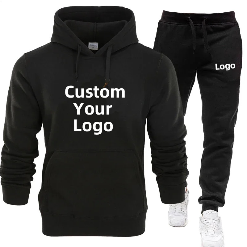 Mens Fashion Tracksuit Casual Customize your Sport Suit Jogging Suit diy printing Hoodie Pants Set 250117