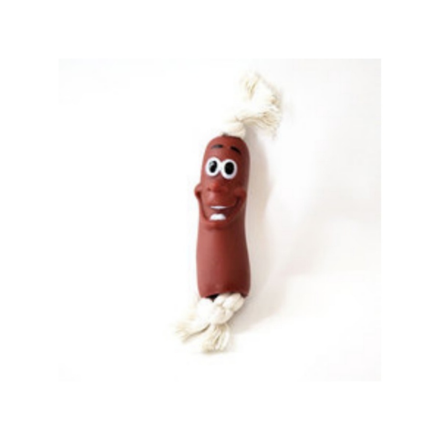 Vinyl pvc Pet Cartoon Sausage Corn Cat Dog Teeth Grinding Knot Interactive Toy Pet Supplies