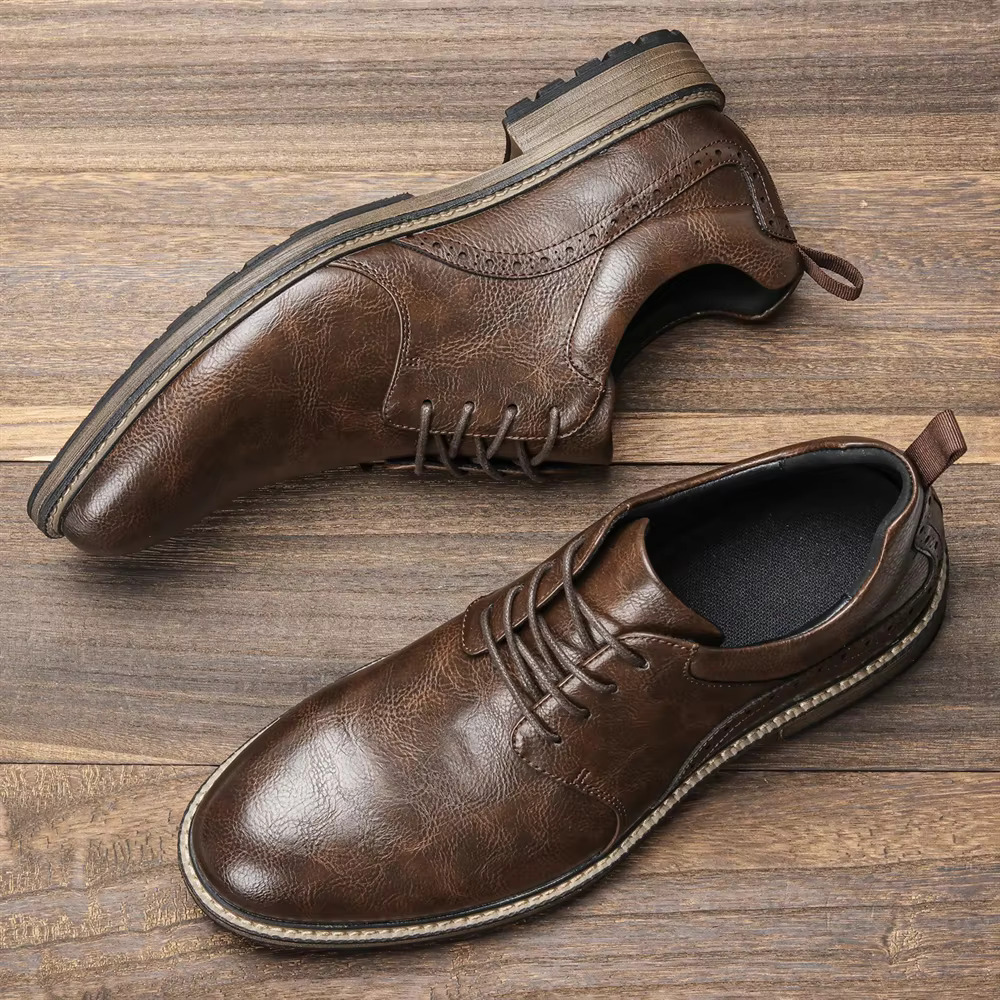 40~46 Casual Fashion Brand Comfortable 2024 Leather Shoes Men #Kd726