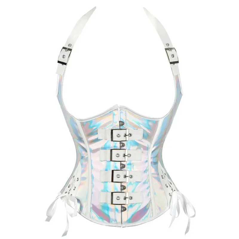 Steampunk Underbust Corset Vest Waist Cincher Vest Leather Bustier Top Sexy Womens Plus Size Gothic Punk Corselet W250120