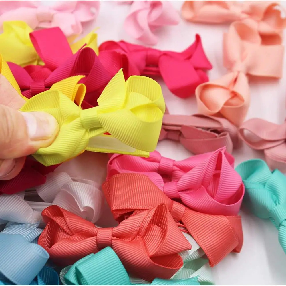 40/50PCS 2Inch Baby Girls Hair Bows Grosgrain Ribbon Mini Bows with Alligator Hair Clips Fully Lined for Fine Hair Infants 250120