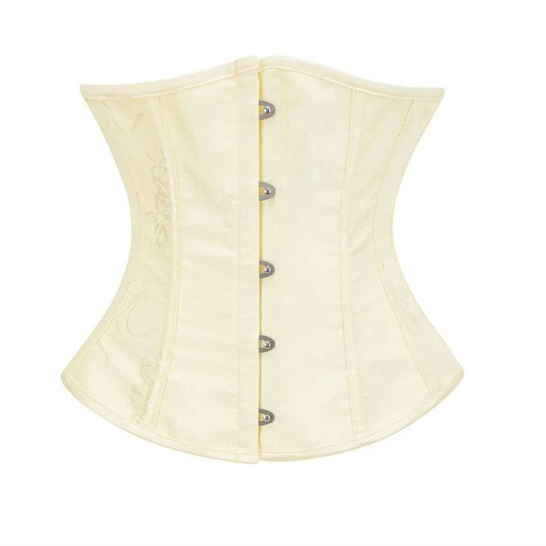 Sky Blue Jacquard Steampunk Underbust Corset Shapewear Women Tummy Control Waist Trainer Sexy Bustiers Corsets Gothic Clothing W250120