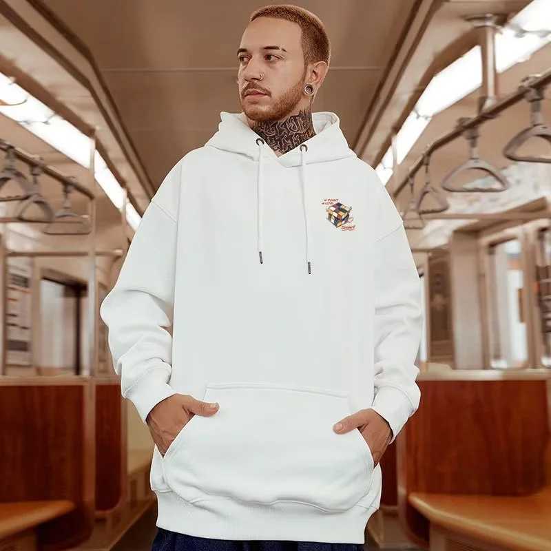 Anime Rubiks Cube Graphic Printed Men Hoodie Vintage Streetwear Oversized Hooded Sweatshirts New Hip Hop Pullover Y2K Hoodies W250117
