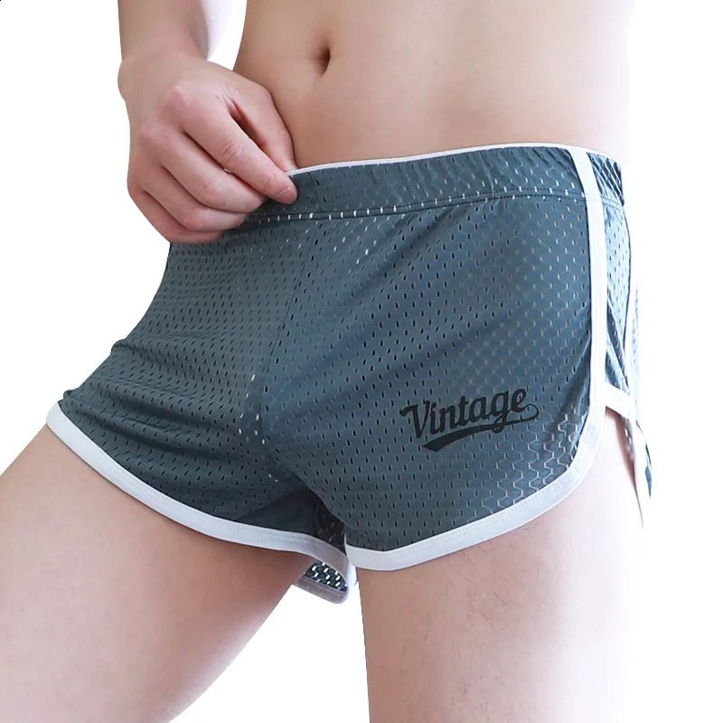 Men Board Shorts Jogging Fitness Sweatpants Quick Dry Fit Male Mesh Breathable Training Exercise Boxer 250121