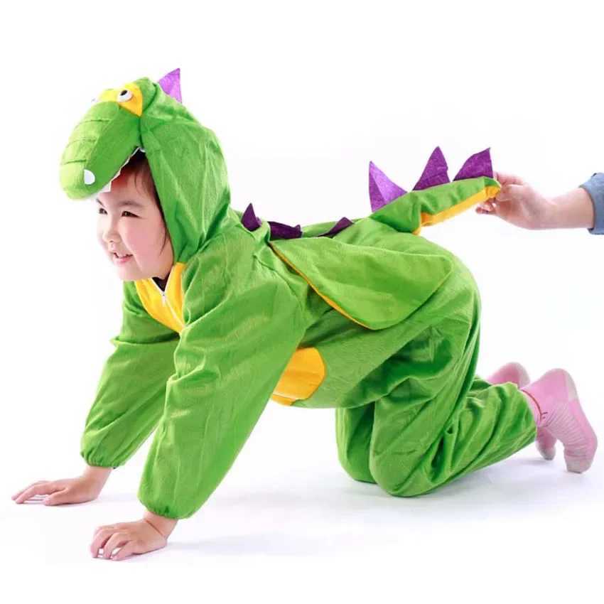 Cosplay Anime Dinosaur Costumes Sets for Children Christmas Carnival Party Jumpsuit Unisex Stage Performance Costume W250117
