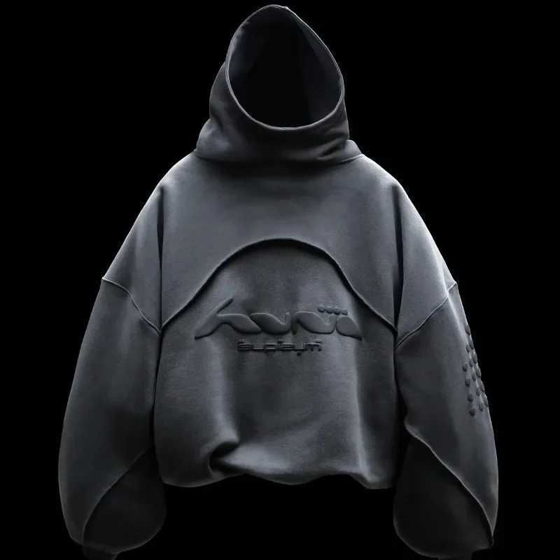 Harajuku Baggy Hoodie Y2K Letter Pattern Printed Splicing Design Sweatshirt Gothic Vintage Men Women Oversized Casual Pullover W250117