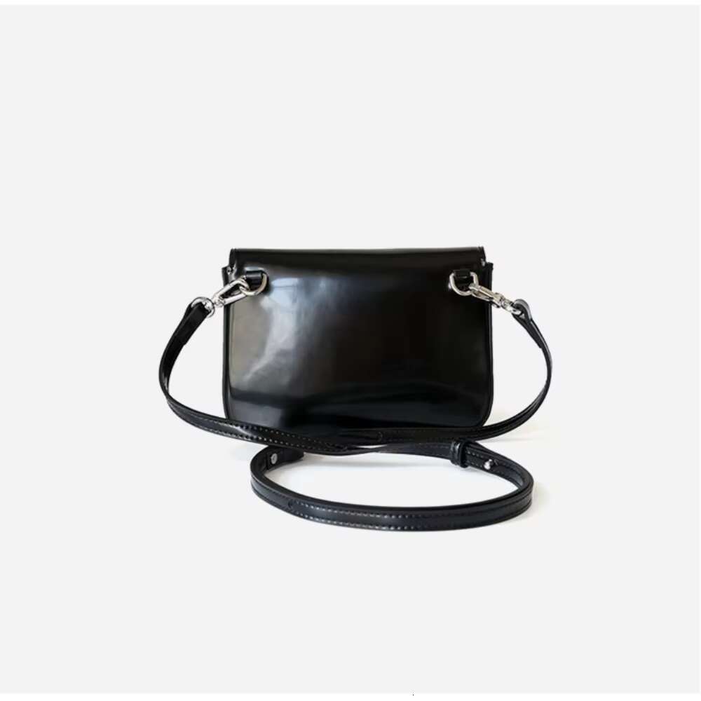 Fashion Brand Designer High End Box Shape Tofu Purse Small Flap Split Leather Glossy Women Crossbody Shoulder Bag