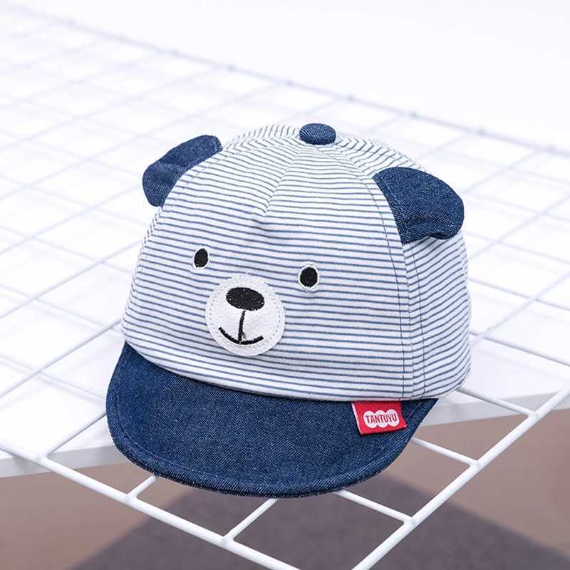 Baby Bear Baseball Cap New Spring Summer Cute Cartoon Solid Sunhat Boys Girls Cotton Snapback Caps Kid Hip Hop Fishing Hat 3-12M T250121