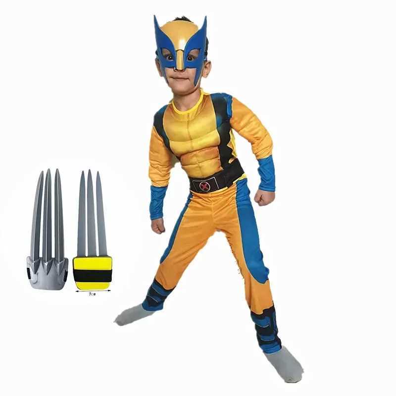 Pectoral Jumpsuit Movie Superhero Cosplay Mask Costume Halloween Carnival Party Performance Costume W250117