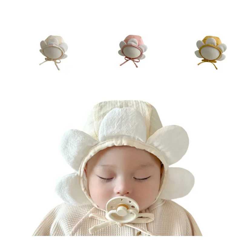 Baby Beanie Ins cute sunflower hat suitable for toddlers baby boys and girls spring summer windproof hat suitable for babies aged 3-16 months T250121