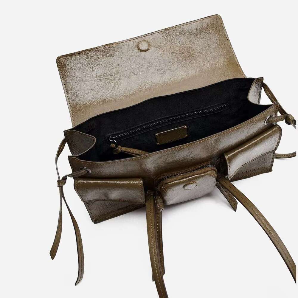 ZA 2024 New Women's Bag Ladies Retro Shoulder Trend Multi-Pocket Personalized Handbag Armpit Lady Bags Designer Fancy