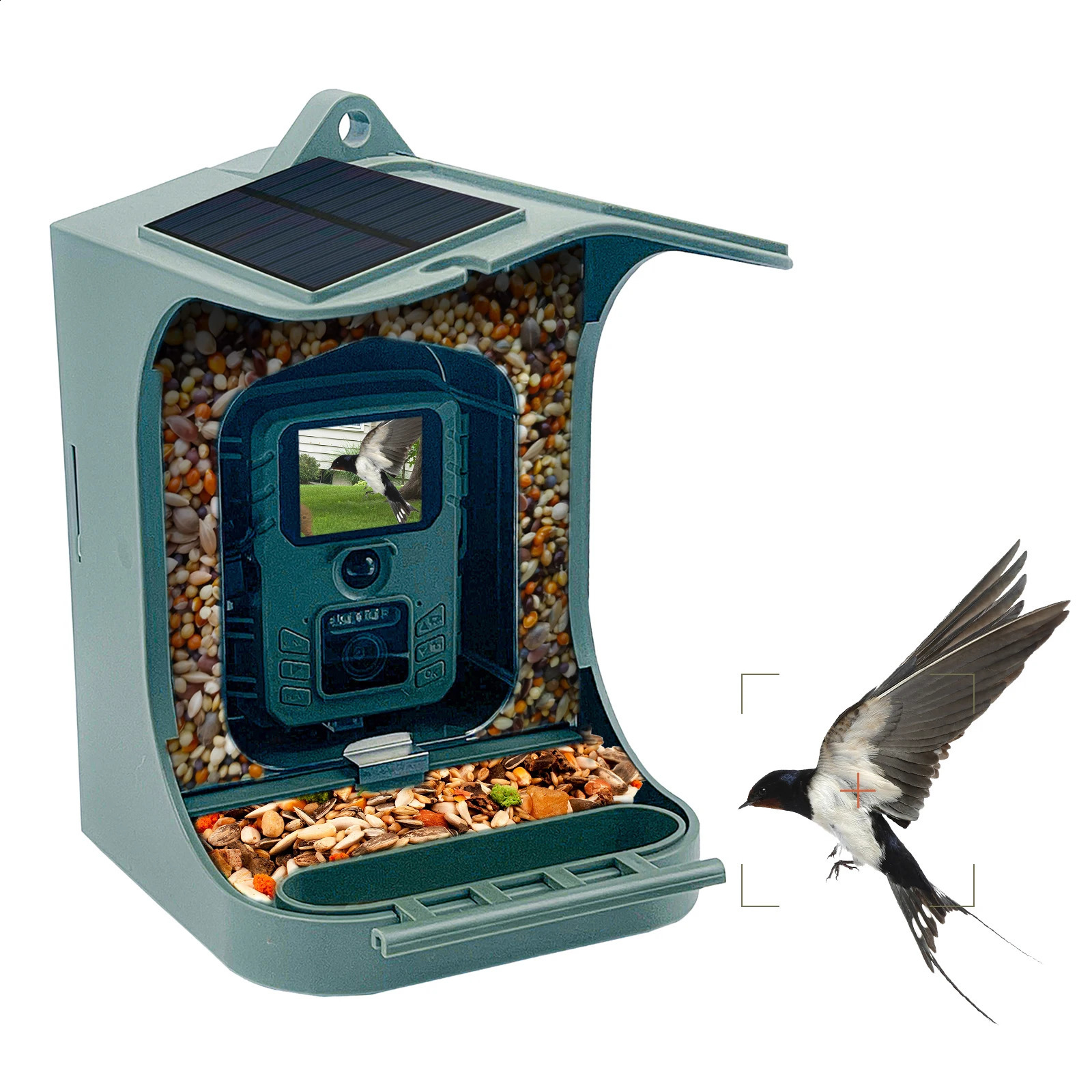 Solar Powered 1080P Wireless WiFi Smart Bird Feeder Camera Waterproof Bird Watching Camera 250121