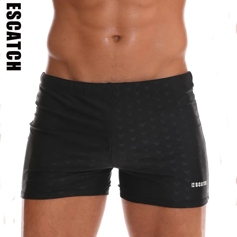 Swimming Trunks Escatch Male Waterproof QuickDrying Shorts Swimwear Mens Sharkskin Low Waist Beach Swimsuit 250121
