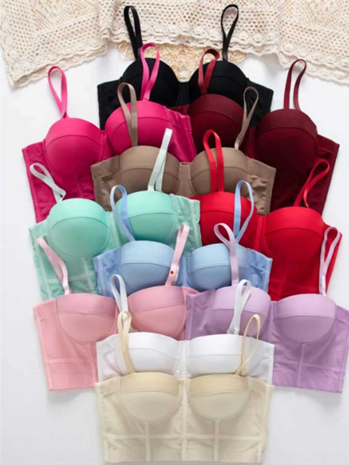 Sexy Mesh Push Up Bralet Women Corset Bustier Bra Night Club Party Long Sexy Cropped Top Vest Plus Size Tank Top Women Corset W250120
