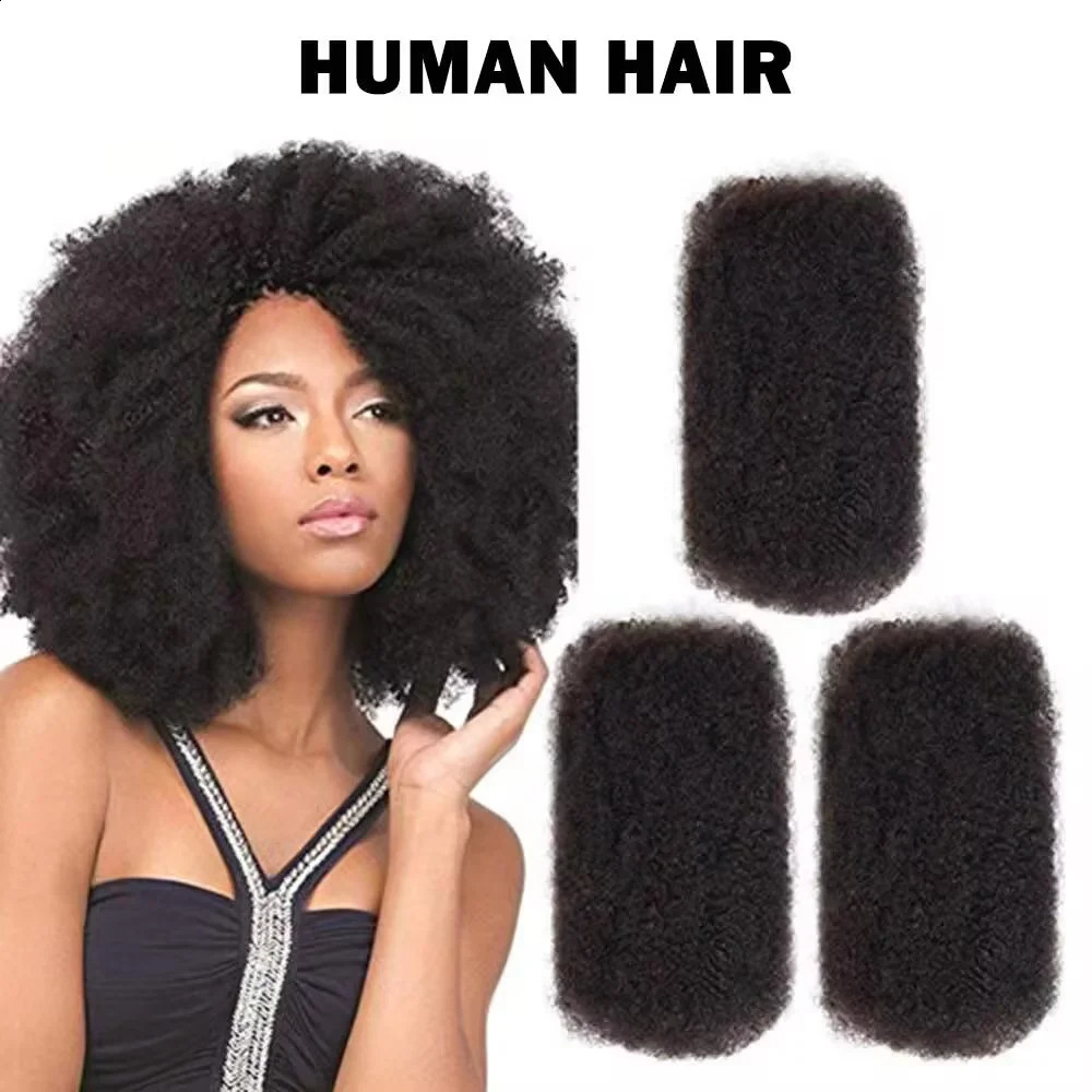 Brazilian Remy Hair Afro kinky Curly Bulk Human Hair For Braiding 1 Bundle 30g/pc Natural Color Braids Hair No Weft 240117