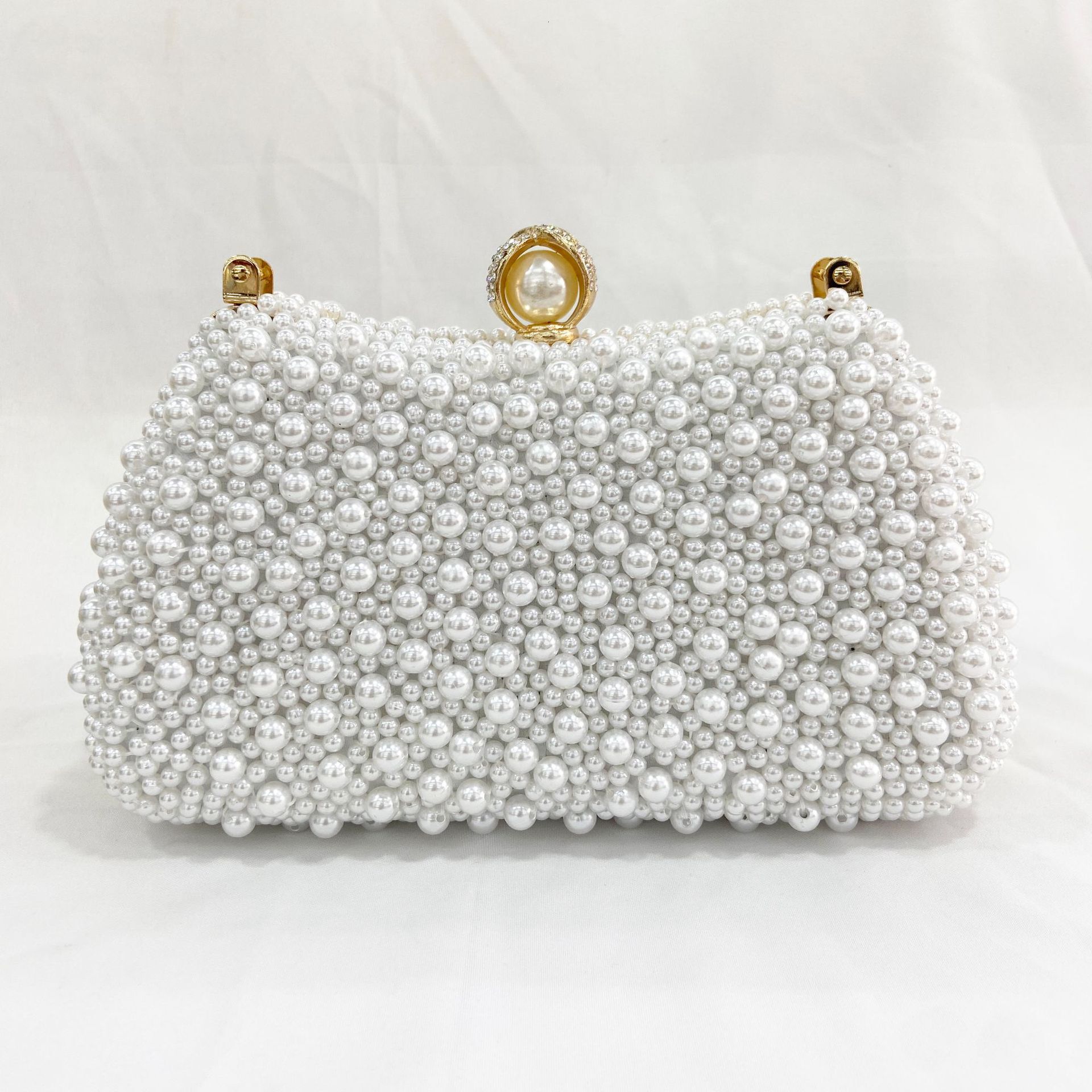 Pearl Handheld Style Single Shoulder Beaded Women's Banquet Cheongsam Evening Dress Bag