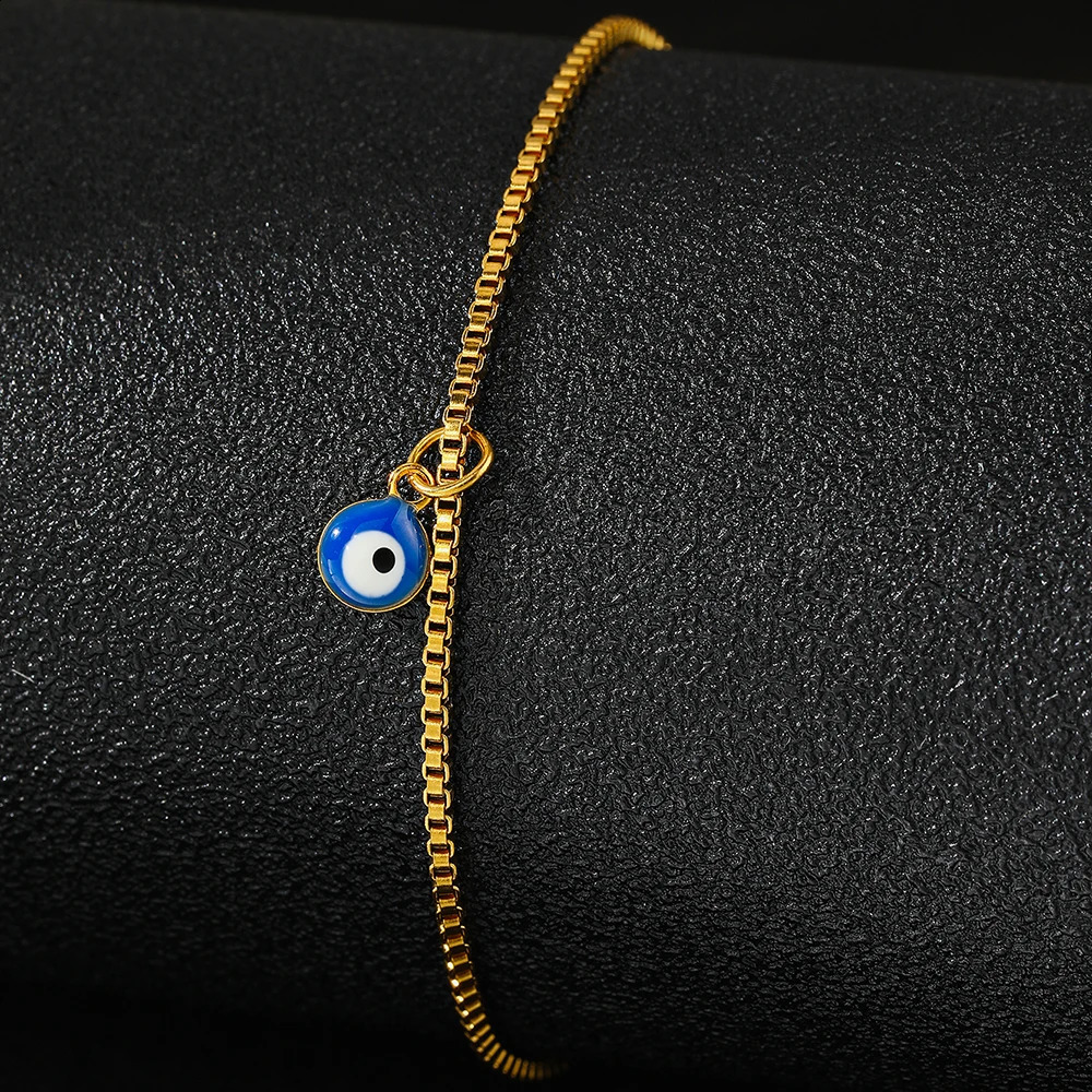Stainless Steel anklet personalized n ns Acrylic Blue Eye Pendant subtlety For Women Jewelry Party Gifts 250114