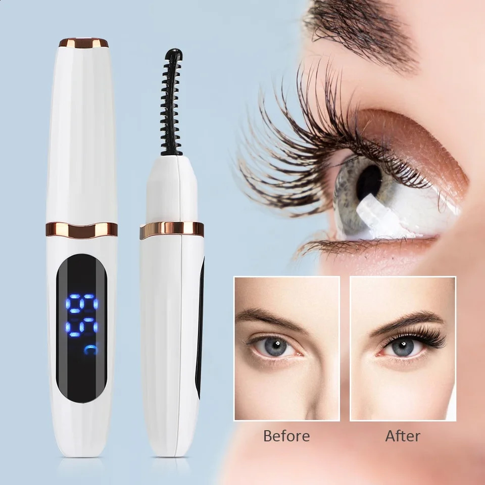 Electric Eyelash Curler Fast Heating Long Lasting Natural Comb Professional Portable Heated Curling Brush 250115