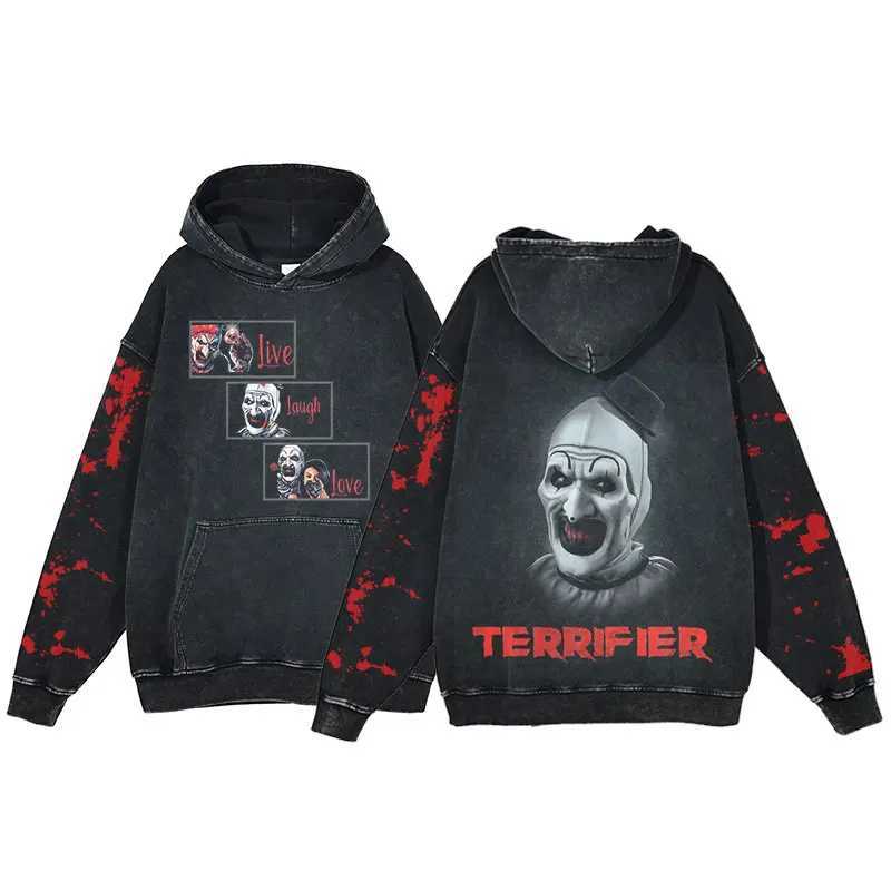 Terrifier 2 Hoodie Horror Movie Halloween Pullover Print Hoodie Kids Men Hooded Sweatshirt Autumn Long Sleeve Tops Hip Hop Y2k W250117