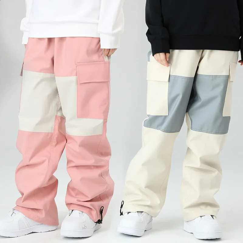 Skiing Pants Loose Women Windproof Snowboard Pants Outdoor Sports Snow Pants 2025 Men Ski Trousers Winter Warm Ski Cargo Clothes 250122